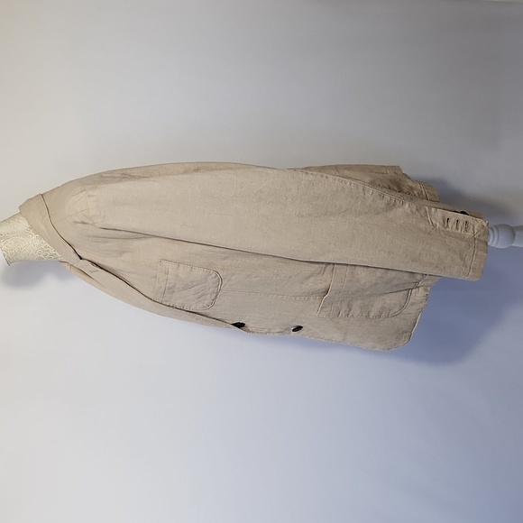 Goodfellow & Co Men's Taupe Patch Pocket Button Front Linen Blend Blazer Size M - Picture 9 of 16